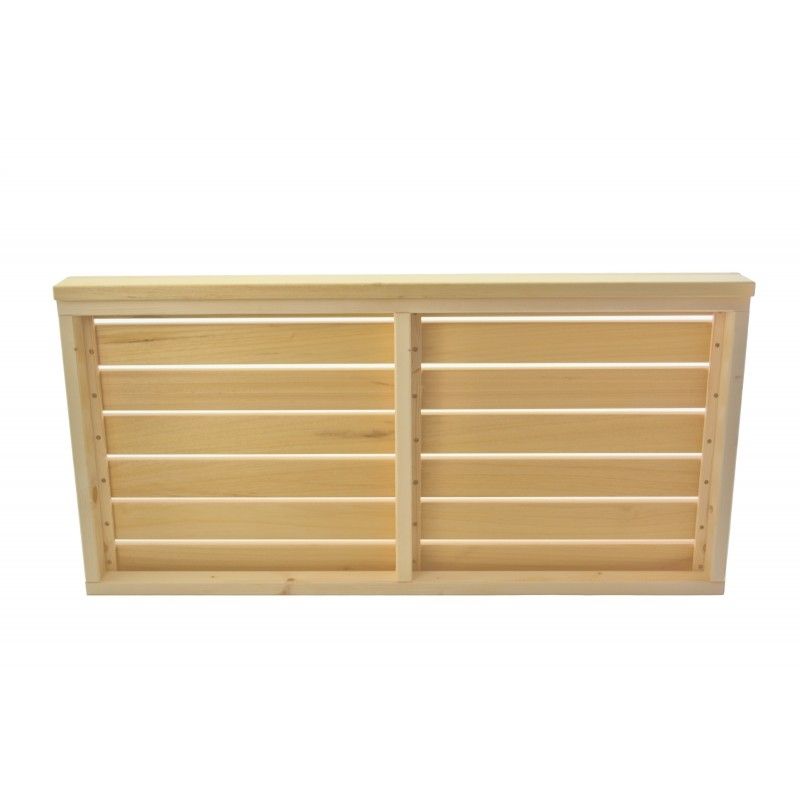 Saunabank aus Abachiholz, Ansicht von unten