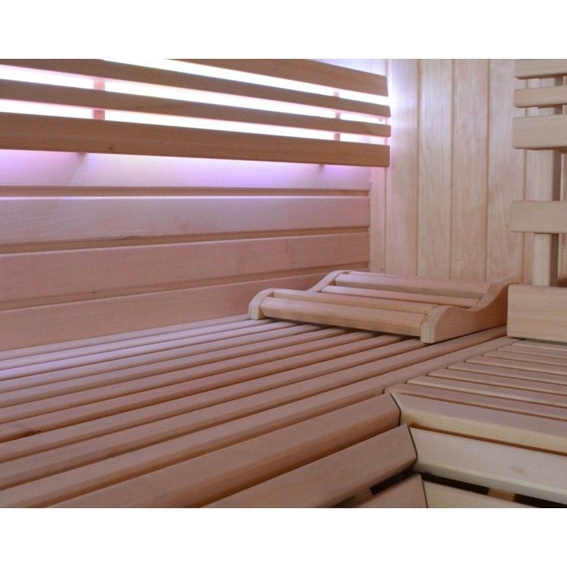 Holzkissen / Kopfstütze in einer Sauna